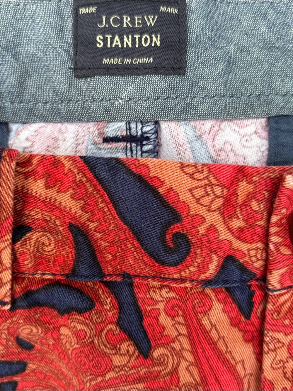 J Crew Stanton Men's Patterned  Paisley Shorts 31